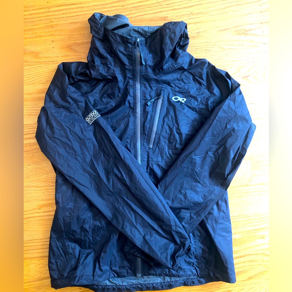 Outdoor research lightweight rain jacket